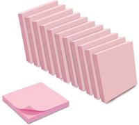 Rfgvc-Waytex 1200 Notes Autocollantes Repositionnables Rose Pastel 12 Blocs De 100 Feuilles 75 X 75 Mm Carr?