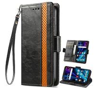RFID Blocage Coque avec ZTE Blade A56, Style d'entreprise Étui, Housse Portefeuille Fonction Support pour ZTE Blade A56-08