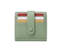 RFID Women's Credit Card Holders PU Leather Ultra Thin Set Business Holder Small Wallet(Green)