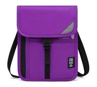 RFIDS Portefeuille de voyage sécurisé pour passeports et porte-monnaie, sangle réglable pour garder l'argent liquide, carte de crédit, pochette de voyage, portefeuille pour passeport familial, violet