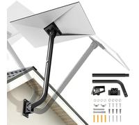 RFIVER Starlink Support mural compatible avec Starlink Standard Gen 3/4/4X | Starlink Kit de montage sur poteau avec adaptateur de tuyau Starlink Gen 3, réglable à 360°, montage facile