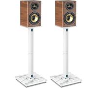 RFIVER Support D'enceinte Universel Pieds Enceintes - Hauteur 680 mm - Supporte Les Allant Jusqu'a 10kgs - Ensemble de 2 - Gestion des Câbles - Facile À Assembler - Couleurs du Marbre