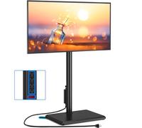 Rfiver Support TV pivotant avec prise pour TV de 32 à 60 pouces avec base en bois, supporte jusqu'à 230 kg, design :