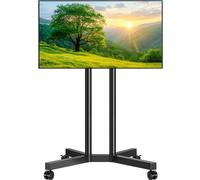 Rfiver Support TV roulant pour écrans de 32 à 70 pouces, réglable en hauteur, support TV mobile sur roulettes, peut supporter jusqu'à 40 kg, chariot TV mobile avec inclinaison de -15° à +5°, support