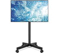 RFIVER Support TV roulettes Chariot Meuble TV Pied Plasma/LCD/LED de 23-65Pouces, Mobile TV sur Pied Pivotant et Réglable en Hauteur Max VESA 400x400 mm, Max de 40kg