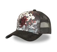 RFL Rock'nFreeLife Casquette Trucker imprimée avec Filet et Logo brodé Sakura Waves, Noir Taille TU