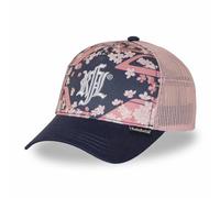 RFL Rock'nFreeLife Casquette Trucker imprimée Filet Logo brodé visière imprimée Hanami, Rose Taille TU