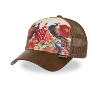 RFL Rock'nFreeLife Casquette Trucker imprimée Filet Logo brodé visière Simili Kado, Marron Taille TU