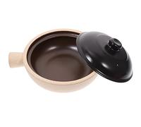 RFME Japanese Hot Pot Casserole: Earthenware Clay Soup Cooking Boiling Pot with Side Handle for Chinese Shabu Cookware