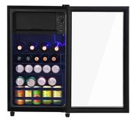 Rfrigrateur conglateur 76L (70L6L) Classe E avec lumire LED et tagres rglables pour Vin Glace Boisson