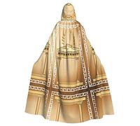 RFSHOP Bâtiment antique avec branche d'olivier romaine et cape à capuche grecque pour Halloween, Noël, déguisement de cosplay pour homme et femme