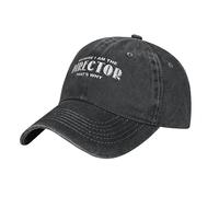 RFSHOP Because I Casquette de baseball The Director, chapeau de camionneur en coton délavé, chapeau vintage réglable pour homme et femme, noir, #458, taille unique