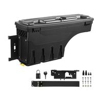 RFSHOP Cache-Bagages Étagère Arrière pour Dodge pour Ram 1500 2019-2021 Couvercle Verrouillable Côté Conducteur Boîte À Outils Étanche Passage Roue Rangement Benne Camion 6,6 Gal/20 L