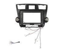 RFSHOP Cadre Panneau D'autoradio Câble d'alimentation Faisceau Panneau Stéréo 2DIN Cadre D'autoradio 10 Pouces pour Toyota pour Highlander pour Kluger XU50 2013-2019(2010 with PCB)