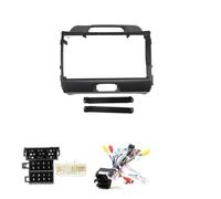 RFSHOP Cadre Panneau D'autoradio Cadre Navigation Android 9 Pouces Panneau Gris Kit Fascia Câble Adaptateur Faisceau Vidéo DVD 2 Din pour Kia pour SPORTAGE 2010 - 2016(E)