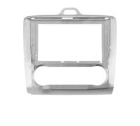 RFSHOP Cadre Panneau D'autoradio pour Ford pour Focus Mk2 MK3 pour S-Max Cadre De Voiture Adaptateur Fascia Android Radio Tableau Bord Kit Montage Panneau(Frame at AC Silver)