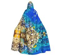 RFSHOP Cape à capuche motif poissons de mer pour Halloween, Noël, déguisement de cosplay pour homme et femme