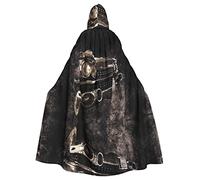 RFSHOP Cape à capuche pour homme et femme - Motif voiture américaine - Marron