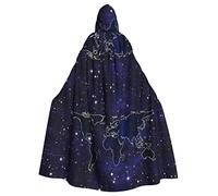 RFSHOP Cape de déguisement de carte du monde romantique Paris Tour Eiffel pour homme adulte 150 cm Cape d'Halloween sorcière Cape Cosplay C