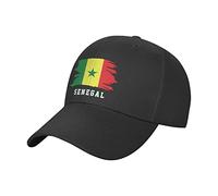 RFSHOP Casquette de baseball réglable avec drapeau du Sénégal pour les fans du Sénégal, unisexe, noir, patriotique, papa, camionneur, #954, taille unique