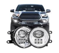 RFSHOP Feux brouillard Antibrouillard Pour Highlander Pour Hybrid 2008 2009 2010 Feux Antibrouillard À LED Pour Camion Conduite Pour Pare-chocs Avant(A Pair of Chrome)