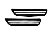 RFSHOP Feux latéraux Pour Ford Pour Mustang GT Pour Shelby GT500 Boss 302 2010 2011 2012 2013 2014 LED Clignotants Avant Pare-chocs Arrière Feux Position Latéraux Clignotant Latéral(2Pcs Front White)