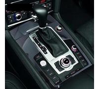 RFSHOP Intérieur Garniture Couverture Couverture Décoration Panneau Repose-Main Multimédia Style Voiture, Autocollants Garniture pour Q7 4l Intérieur Automobile en Acier Inoxydable(Le Noir)