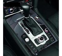 RFSHOP Intérieur Garniture Couverture Couverture Décoration Panneau Repose-Main Multimédia Style Voiture, Autocollants Garniture pour Q7 4l Intérieur Automobile en Acier Inoxydable(Le Noir)