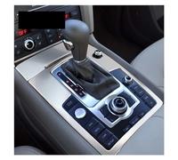 RFSHOP Intérieur Garniture Couverture Couverture Décoration Panneau Repose-Main Multimédia Style Voiture, Autocollants Garniture pour Q7 4l Intérieur Automobile en Acier Inoxydable(Argent)