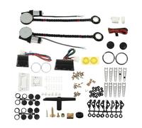 RFSHOP Lève Vitres Interrupteur Kit Conversion Régulateur Lève-vitre Électrique Universel 12V Avec Harnais D'alimentation, Pour 2 Portes Pour Pick-up Camions Fourgonnettes Suv(A)