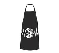 RFSHOP Tablier de cuisine Gamer Heartbeat avec poches imperméable pour homme et femme, photo, taille unique
