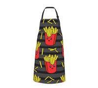 RFSHOP Tablier de cuisine imperméable avec poches pour homme et femme Motif frites, photo, taille unique