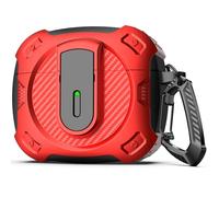 RFUNGUANGO Compatible avec l'étui AirPods 3 avec kit de Nettoyage, Nouvelle Coque de Protection Rigide Militaire sur Le thème de l'espace 2024 avec verrou pour étui AirPod Gen 3 2021,Cosmos-Rouge