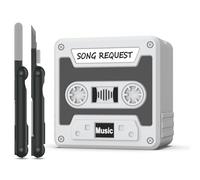 RFUNGUANGO Compatible avec Samsung Galaxy Buds 2 Pro/Buds Pro/Buds Live/Buds 2/Galaxy Buds FE, Design Aspect Cassette, Coque de Protection en Silicone Souple Absorbant Les Chocs,Gris Clair