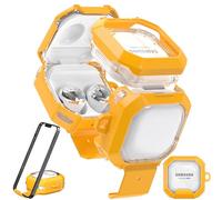 RFUNGUANGO [Version Mise à Niveau] Haute Transparence, Coque de Protection adaptée pour Samsung Galaxy Buds 2 Pro/Buds Pro/Buds Live/Buds 2/Galaxy Buds FE (2023),Jaune
