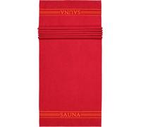RFVVV-Frottana Pearl Drap de Sauna 80 x 200 cm, Coton, Rouge, 80 cm x 200 cm