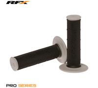 RFX Paire de poignées bi-composant Pro Series partie centrale noire (Noir/Gris)
