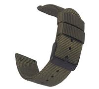 Rfxcom Bracelet en Nylon 18mm 20mm 22mm Bracelet de Montre Bracelet de Sport Bracelet de Rechange Pour Montre, Boucle noire verte, 22mm