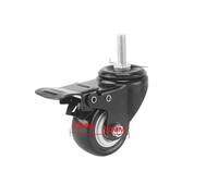 RFXOGTYFZ Roulette pivotante 1 pièce/2 Pouces M8/M10/M12 à vis/Roue pivotante à Double roulement/Roulette silencieuse(Brakes-8x25mm)