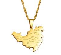 RFXSJY Collier Mappemonde Pendentif Sint Maarten Saint Martin Island Pendentif Colliers Pour Femmes Filles Saint Martin Bijoux Cadeaux De Vacances, 45Cm Chaîne Mince
