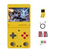 RG 34XXSP Console de jeu portable rétro - Écran IPS 3.4, système Linux, design à clapet, sortie HDMI, console émulateur portable multilingue (64 Go + 128 G/8000 jeux)