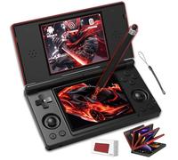 RG DS Console de jeu portable rétro avec stylet capacitif, 4 pouces, multi-touch indépendante, double écran, 2,4 + 5 G, Wi-Fi Bluetooth 4.2, 4 000 mAh, prend en charge le mode écran partagé (rouge et