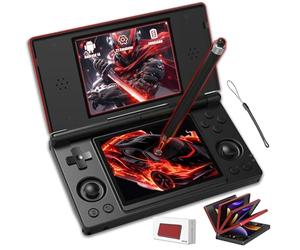 RG DS Console de jeu portable rétro avec stylet capacitif, 4 pouces, multi-touch indépendante, double écran, 2,4 + 5 G, Wi-Fi Bluetooth 4.2, 4 000 mAh, prend en charge le mode écran partagé (rouge et