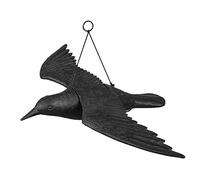 rg-vertrieb Corbeau Répulsif Volant Anti-Pigeons 61cm (1 Pièce) | Corbeau volant réaliste (envergure 61cm), se balance au vent pour effrayer pigeons et étourneaux, résistant aux intempéries.
