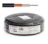 RG213 30m câble coaxial - 50 Ohm câble d'antenne pour SMA BNC TNC PL259 UHF N mâle - RG213U câble en cuivre massif 10.3 mm coax cable extension - CB funk HAM radio Router 4G 5G - Fabriqué en Italie