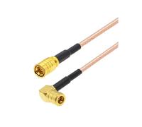 Rg316 Câble droit SMB Mâle à SMB Bouchon mâle 50 ohm Rf Câble coaxial Satellite Rasson de rallonge de cordon Picktail Adaptateur(Dark Grey,1M)