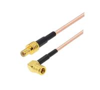 Rg316 Câble droit SMB Mâle à SMB Bouchon mâle 50 ohm Rf Câble coaxial Satellite Rasson de rallonge de cordon Picktail Adaptateur(Silver,2M)