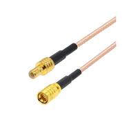Rg316 Câble droit SMB Mâle à SMB Bouchon mâle 50 ohm Rf Câble coaxial Satellite Rasson de rallonge de cordon Picktail Adaptateur(Gold,2M)