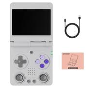 RG34XXSP Console de Jeu Portable, écran IPS de 3.4", 11000+ Jeux rétro avec Système Linux Open Source, Carte TF 64GB, Batterie 3300 mAh(Gray,64+128)