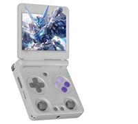 RG34XXSP Console de Jeux Vidéo Portable Dual Card Slot 64+256G avec 11471+ Jeux Rétro Intégrés, Console de Jeux Vidéo Portable Rétro Système Linux, Écran 3.4″ IPS, 720*480, 3D Double Manettes (Gris)